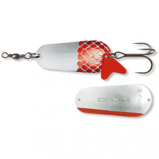Lingura oscilanta Cormoran Cora-Z, Silver-Red, 5 cm, 16g Livrare gratuită