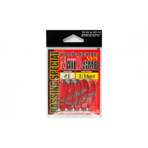 Disponibil imediat Carlige Decoy Jig Vj-71 Nail Bomb, Nr. 1/0