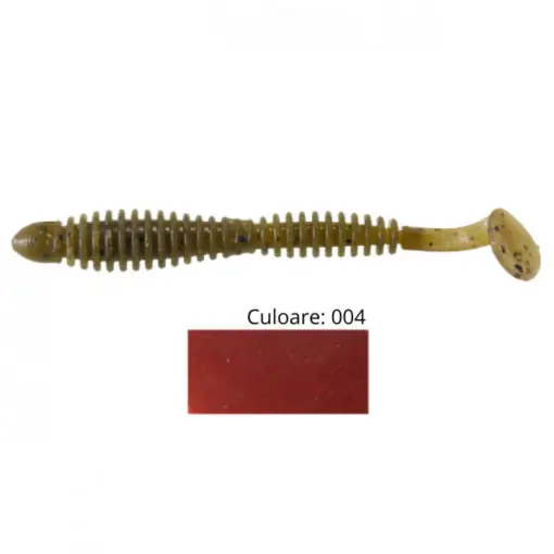 Plată securizată Shad Tiemco Locoism Flexy 3", culoare 004, 7.6cm, 9buc