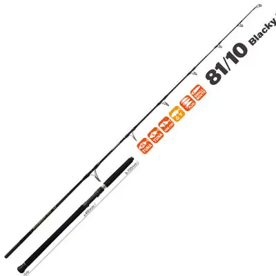Lanseta Yamaga Blanks BlueSniper 81/10 Blacky, 2.48m, 50-130g, 2 tronsoane Plată sigură