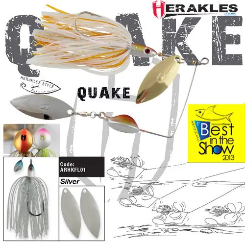 Ofertă exclusivă Spinnerbait Herakles Quake, Silver, 17.5g