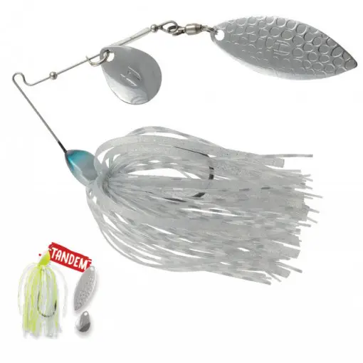 Reduceri Spinnerbait Herakles Flatter Compact Tandem, Chartreuse/White, 7g
