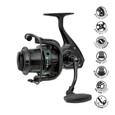 Mulineta Carp Zoom Azurite 6000FD Long Cast Feeder, 7 rulmenti Promoție