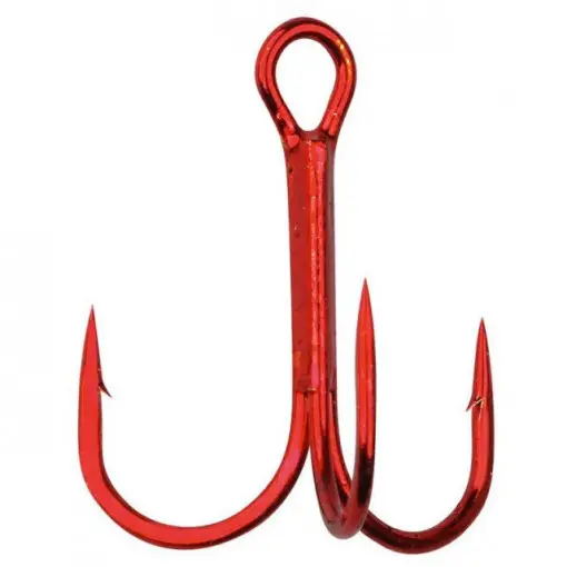 Livrare expres Ancore Gamakatsu 13N Treble, Red, 10buc/plic