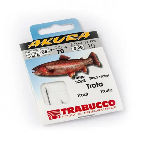 Carlige legate Trabucco Akura pentru pastrav, clean, 10buc Doar azi