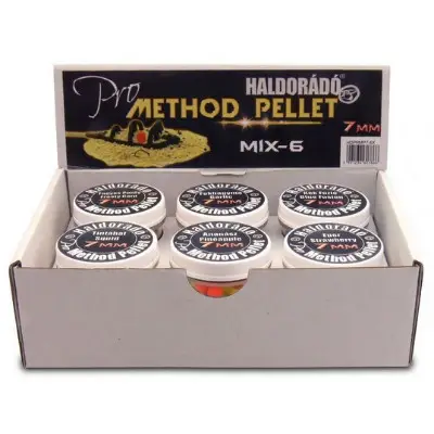 Livrare rapidă Pelete Haldorado Pro Method Pellet, Mix 6 Arome, 7x9mm
