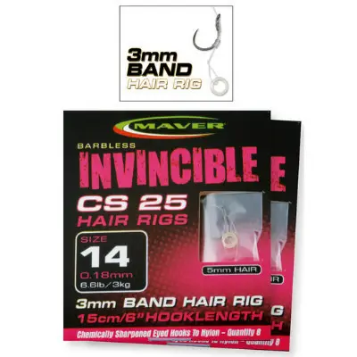 Retur ușor Carlige legate Maver Invincible CS25 Banded, 15cm, 3mm, 8bc
