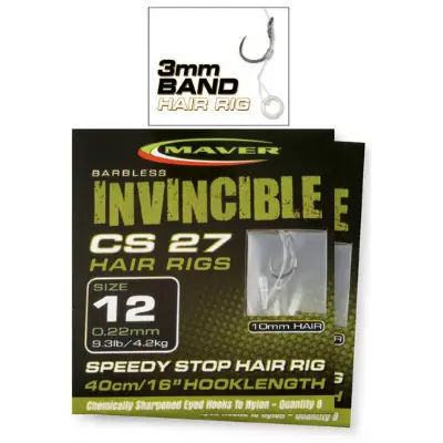 Discount Carlige legate Maver Invincible CS27 Banded, 40cm, 3mm, 8bc