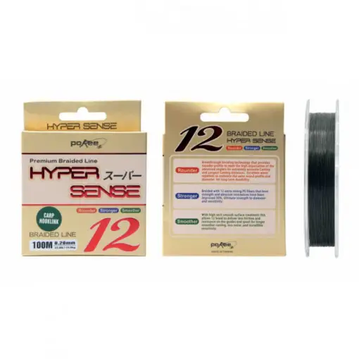 Discount Fir textil Pokee Hyper Sense Braid 12x, Carp Hooklink, Moss Green, 100m