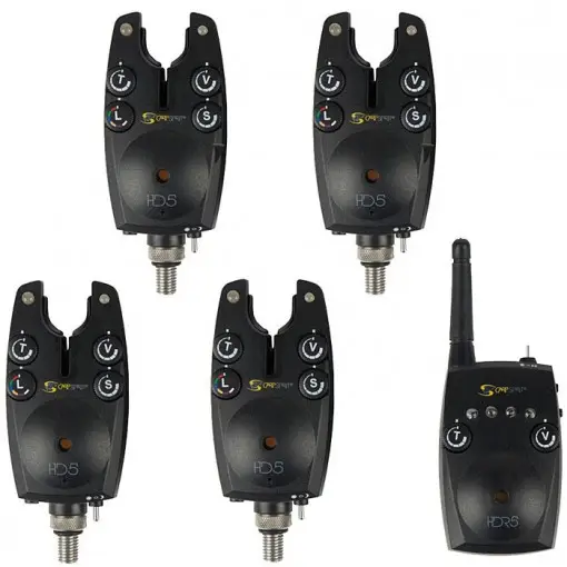 Set avertizoare Radio Carp Spirit HD5 ALARM (3 buc) + HDR5 Premium