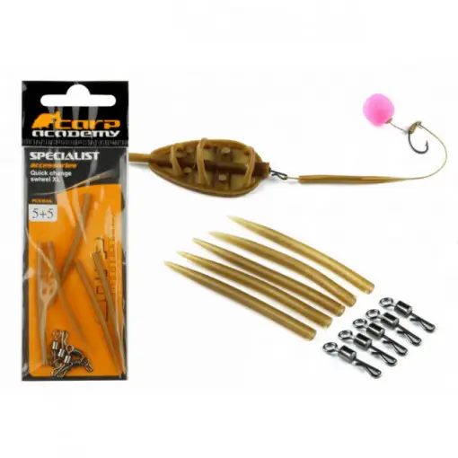 Livrare gratuită Agrafa rapida cu tub antitangle Carp Academy, 5 buc