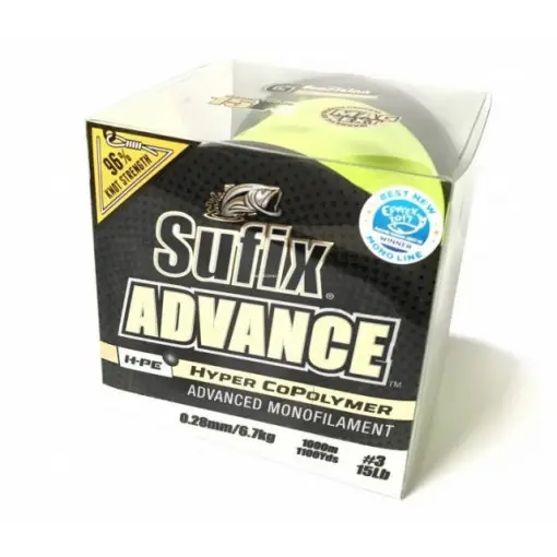 Fir Sufix Advance HMPE Hyper CoPolymer, Lo-Vis Yellow, 720-1000m Ofertă limitată