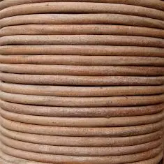 Nu rata Round Leather Cord Natural 2mm 1ml