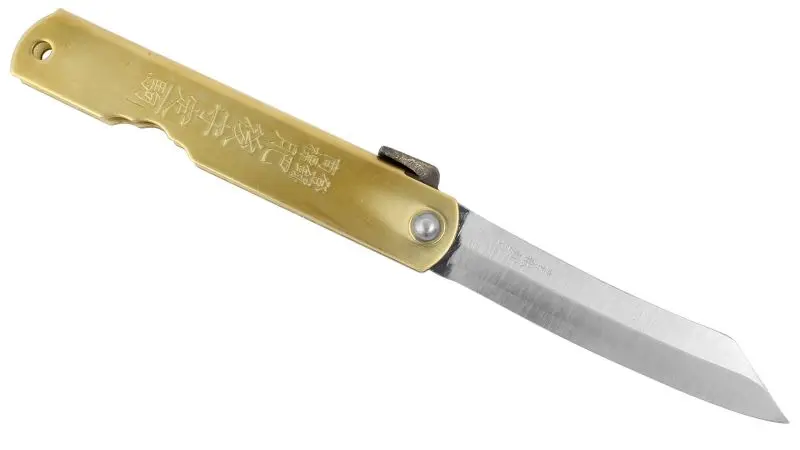 Higonokami 75/100 Brass Retur ușor