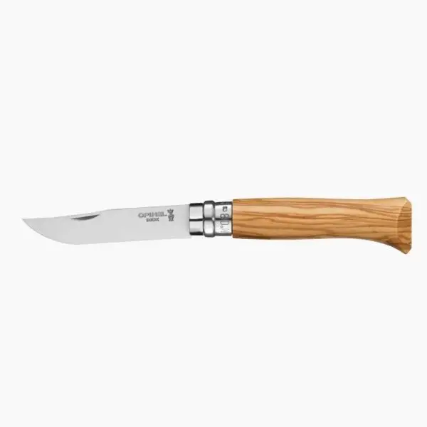 Opinel No.8 Stainless Olivewood Plată securizată