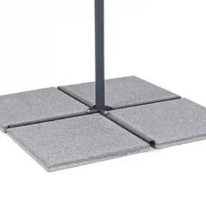 Baza pentru umbrela de gradina 4 piese, Gravel, Bizzotto, 20 kg, ciment mixt, gri Super ofertă