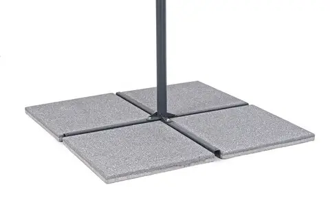 Baza pentru umbrela de gradina 4 piese, Gravel, Bizzotto, 20 kg, ciment mixt, gri Super ofertă