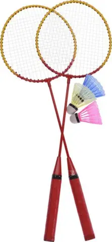 Set badminton pentru plaja, 5 piese, metal, rosu Ofertă exclusivă