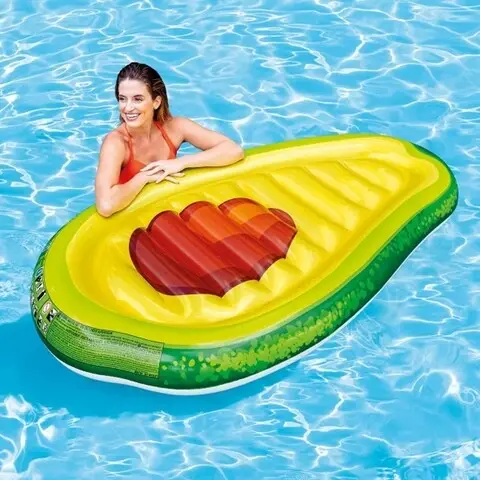 Lichidare de stoc Saltea gonflabila pentru plaja Intex Yummy Avocado, 180x117 cm, polivinil, multicolor
