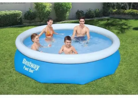 Cumpărături sigure Piscina gonflabila Bestway Fast Set 57270 cu pompa de filtrare, 305x76 cm, PVC