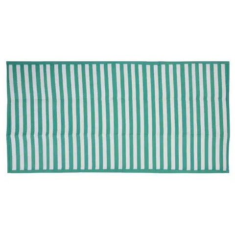 Patura pentru picnic Stripes, pliabila, 90x180 cm, polipropilena, turcoaz Popular