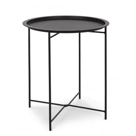 Livrare rapidă Masuta de cafea pentru gradina, Wissant, Bizzotto, Ø46x52 cm, otel, finisaj mat, negru
