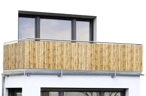 Folie paravan pentru balcon si gradina Bamboo, Maximex, 500x85 cm, PVC/poliamida, natur Chilipir