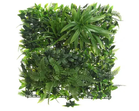 Ofertă specială Panou verde artificial / gradina verticala artificiala Mix Leaf, Decoris, 50 x 50 cm, plastic, verde
