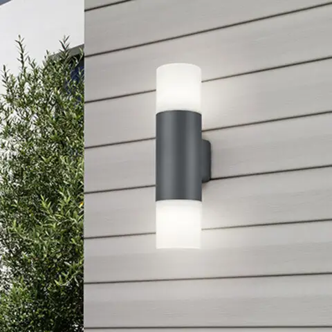 Aplica de perete pentru exterior Hoosic, TRIO, 8.5x11.8x33 cm, 28W, 2x E27, aluminiu/plastic, antracit Cumpără acum