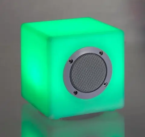 Lampa LED cu difuzor Bluetooth, Bizzotto Cube, 7 culori, cablu USB + telecomanda, 15x15x15 cm Comandă acum