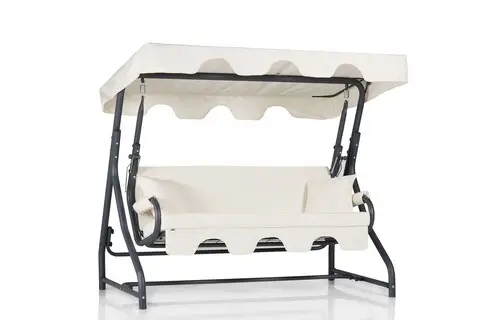 Plată sigură Balansoar de gradina 3 locuri, Hanah Home, Olea 9, Multicolor