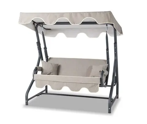 Balansoar de gradina 2 locuri, Hanah Home, Morus, 170x170x110 cm, Metal, Antracit / Gri Preț promoțional