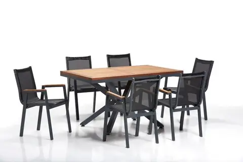 Set masa si scaune de gradina 7 piese, Hanah Home, Sydney 2, Multicolor Transport gratuit