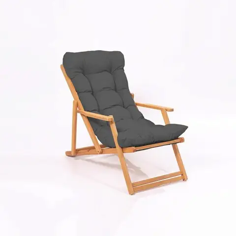 Set mobilier de gradina 3 piese, Hanah Home, My007, Gri / Natural Super ofertă
