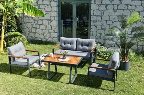 Livrare gratuită Set mobilier de gradina, Hanah Home, Tivoli, Antracit / Gri