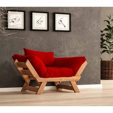 Discount Fotoliu de gradina, Hanah Home, CPT8155-140, Tec / Roșu