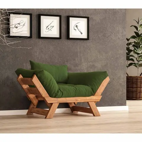 Preț redus Fotoliu de gradina, Hanah Home, CPT8160-140, Teak / Verde