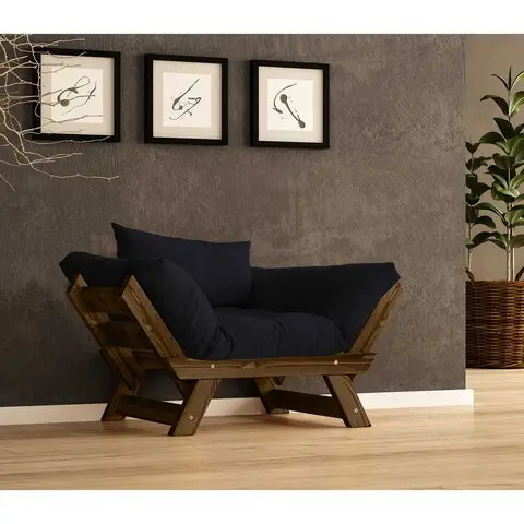 Fotoliu de gradina, Hanah Home, CPT8139-140, Nuc / Negru Cumpără acum