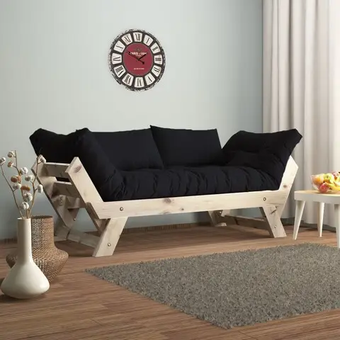 Expediere rapidă Canapea de gradina cu 2 locuri, Hanah Home, CPT8111-210, Natural/Negru