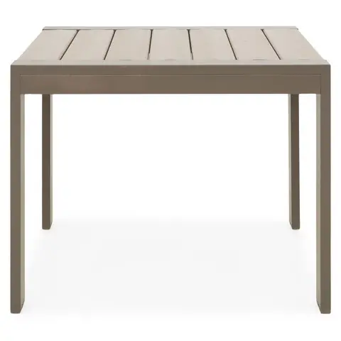 Calitate înaltă Masuta colt pentru gradina/terasa Tropicana, 55.9x61.3x50.9 cm, aluminiu, maro/bej