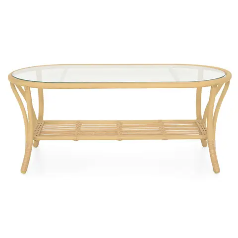 Masuta de cafea pentru gradina Surabaya, 100x50x40 cm, aluminiu/sticla securizata, natur Reducere