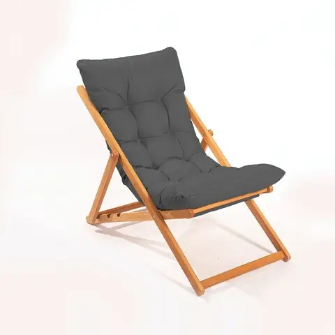 Scaun de gradina, Hanah Home, My006, 59x90x44 cm, Gri / Natural Ofertă de sezon