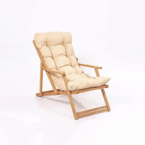 Scaun de gradina, Hanah Home, My008, 50x81x50 cm, Maro / Crem Promoție