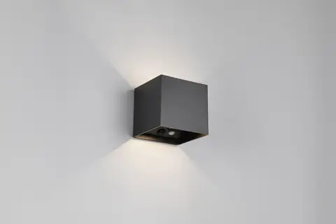Reduceri Aplica de perete pentru exterior Genie, RL NOW, 10x10.5x10 cm, 1W, 2x SMD, plastic, negru mat