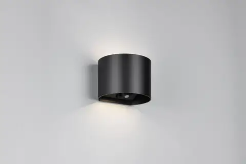 Promoție Aplica de perete pentru exterior Genie, RL NOW, 14x12x10 cm, 1W, 2x SMD, plastic, negru mat