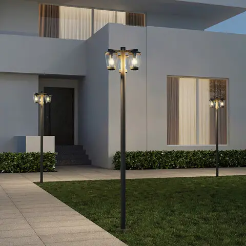 Lampadar de exterior Cavado, TRIO, 44.6x220 cm, 40W, 3x E27, aluminiu, antracit Premium