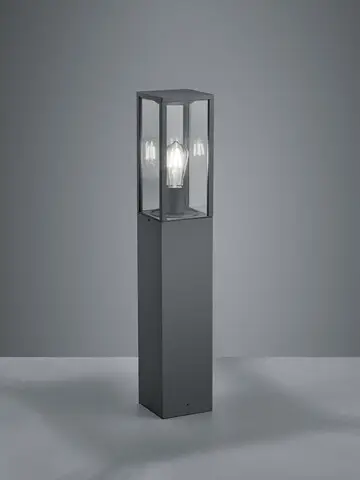 Lampadar de exterior Garonne, TRIO, 14x14x80 cm, 60W, 1x E27, aluminiu, antracit Cumpără acum