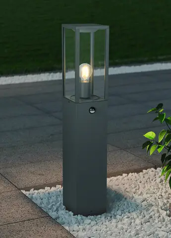 Livrare gratuită Lampadar de exterior cu senzor Garonne, TRIO, 14x15.5x80 cm, 60W, 1x E27, aluminiu, antracit