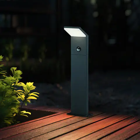 Lampadar de exterior cu senzor Pearl, TRIO, 14x50 cm, 8W, 1x SMD, aluminiu, antracit Retur gratuit