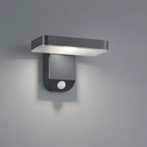 Aplica de perete pentru exterior cu senzor Esquel, RL, 18x12 cm, 4.5W, 1x SMD, plastic, antracit Promoție